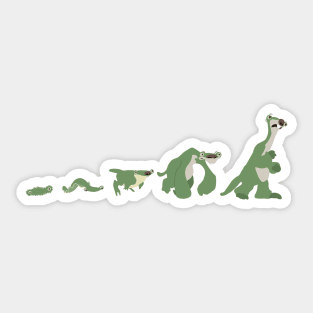 Ice Age Sid the Sloth Evolution in Color Sticker